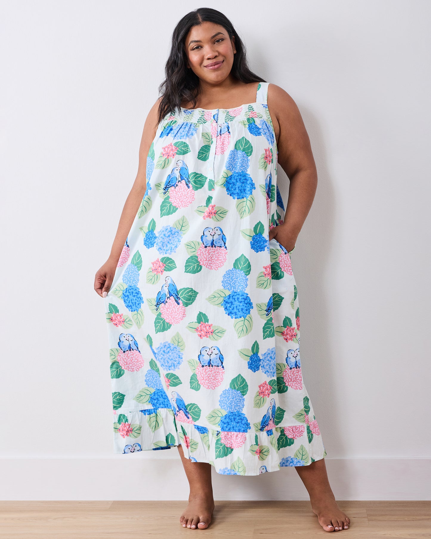 Hydrangea Honeymoon - Star Lit Sky Nightgown - Cloud