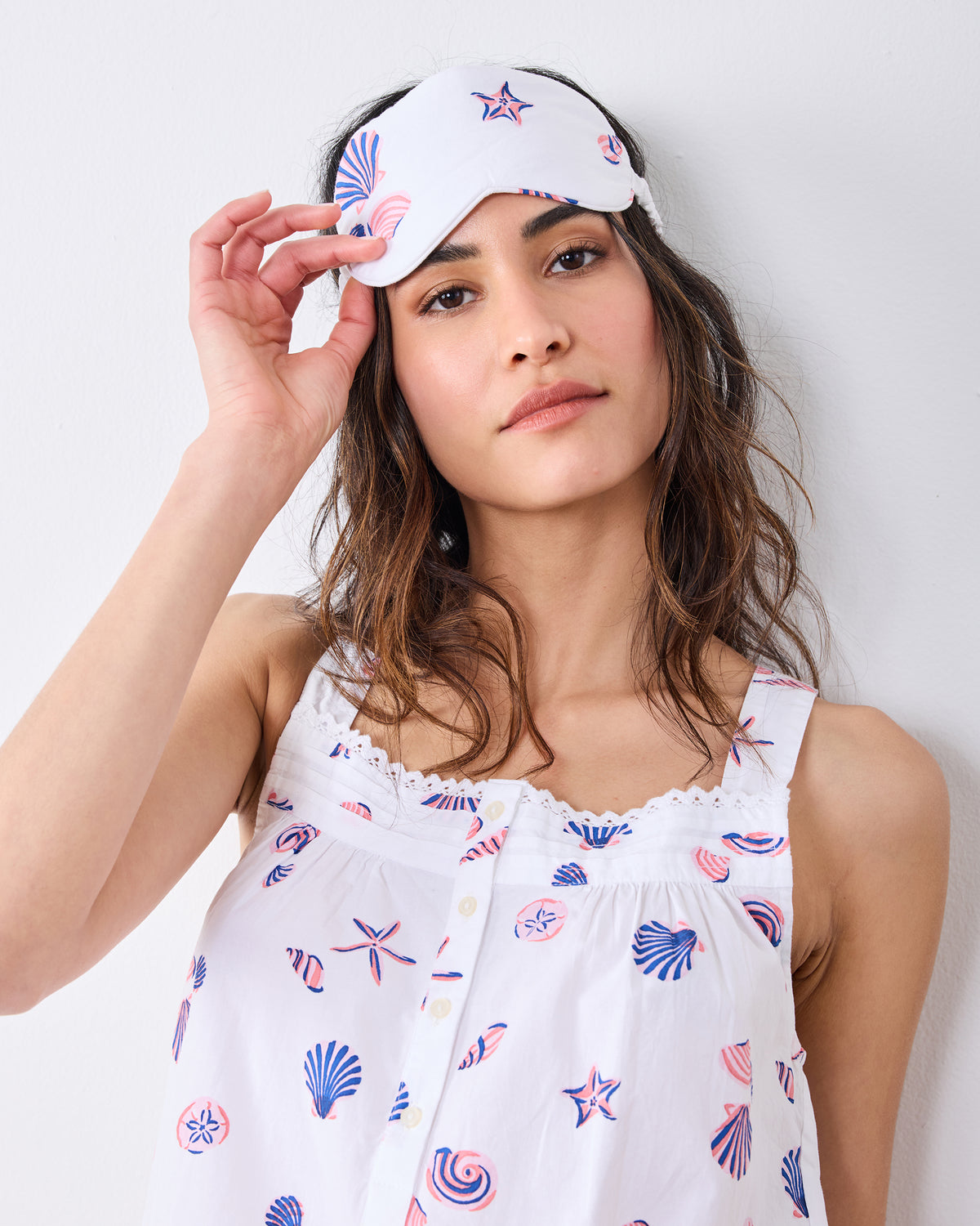 Scattered Shells - Eye Mask - Pink Cloud - Printfresh