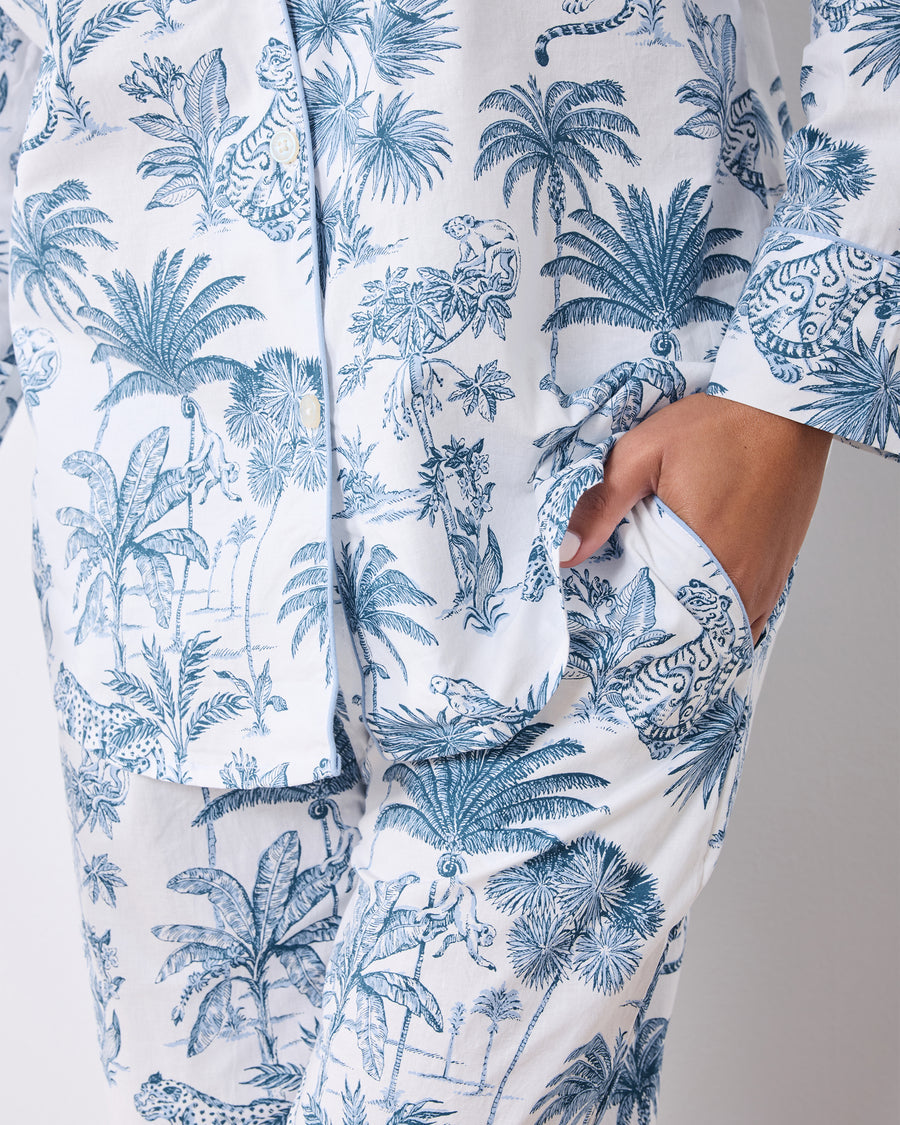 Tropical Toile - Long PJ Set - Cloud - Printfresh
