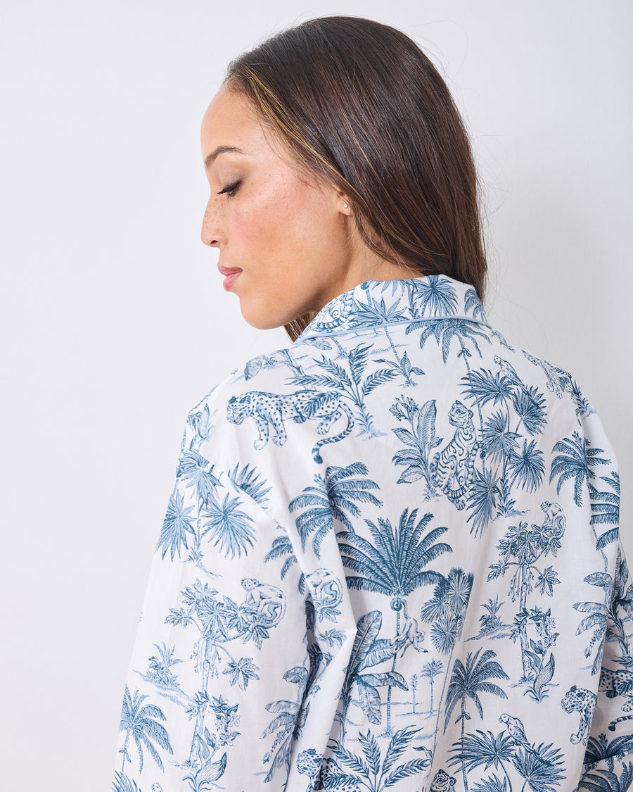 Tropical Toile - Long PJ Set - Cloud - Printfresh