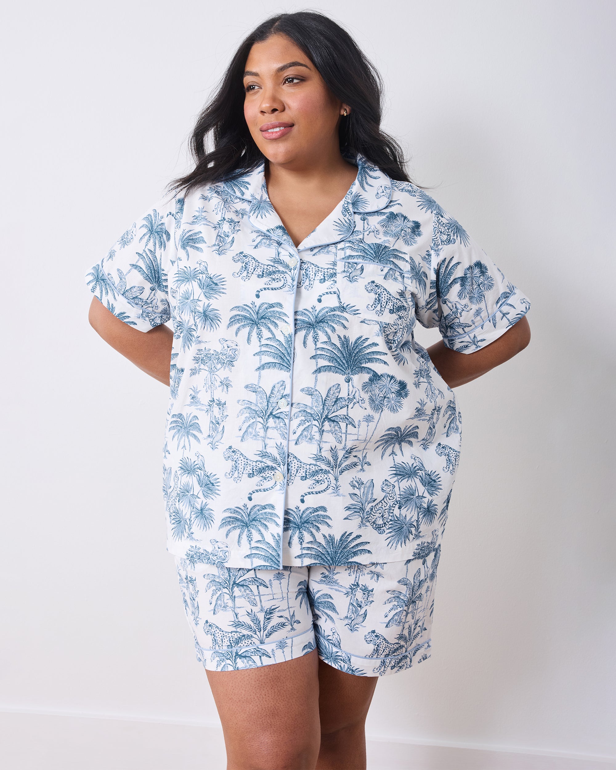 Tropical Toile - Short PJ Set - Cloud – Printfresh