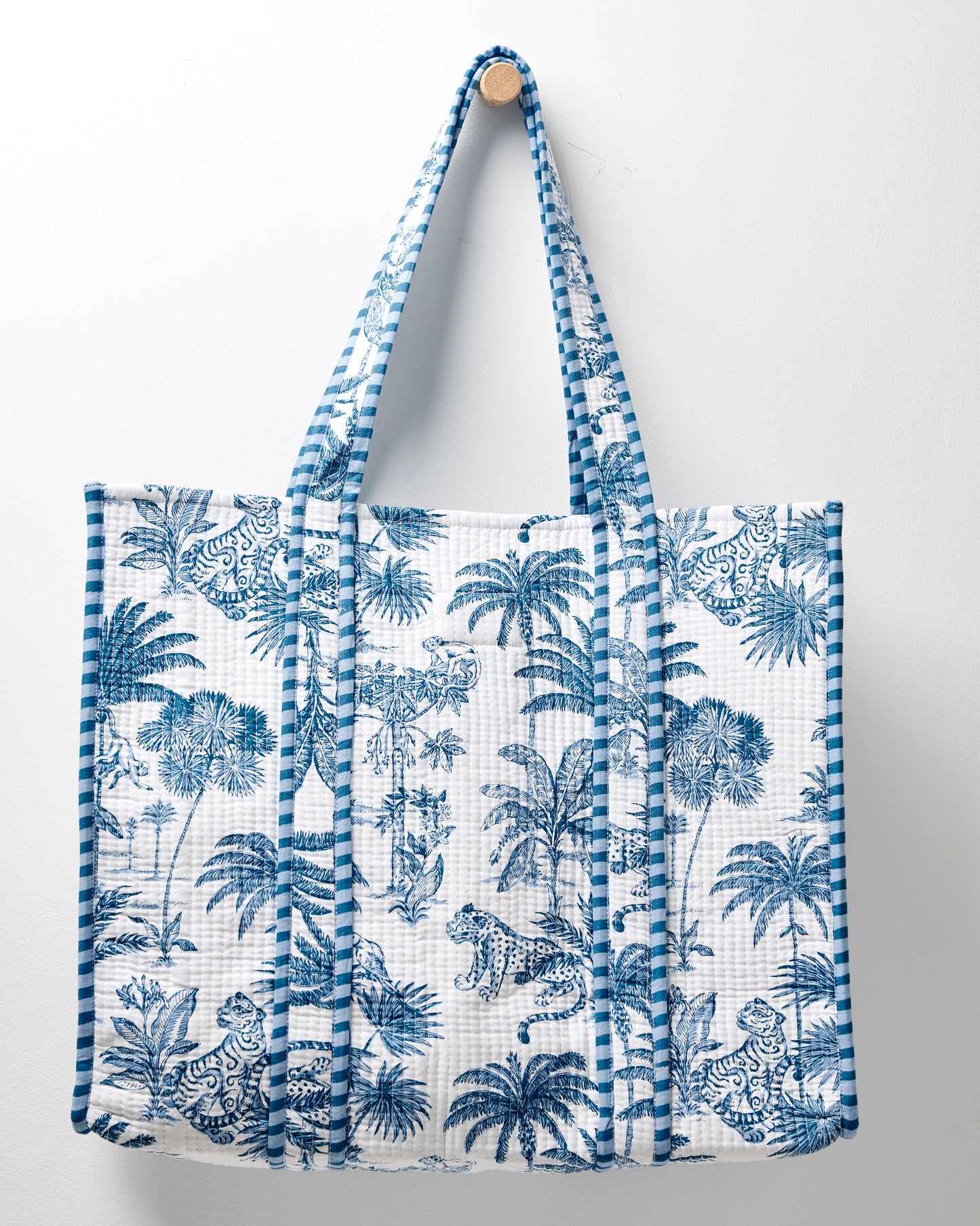 Tropical Toile - Traveler Tote - Cloud - Printfresh