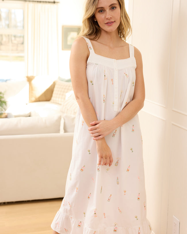 Bubbly Brunch - Starlit Sky Nightgown - Cloud - Printfresh