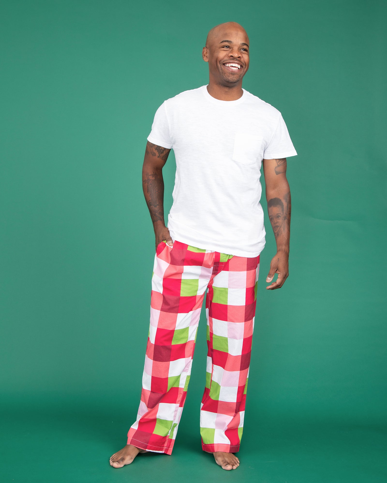 Buffalo Plaid - Men's Pajama Pants - Mulled Wine - Printfresh