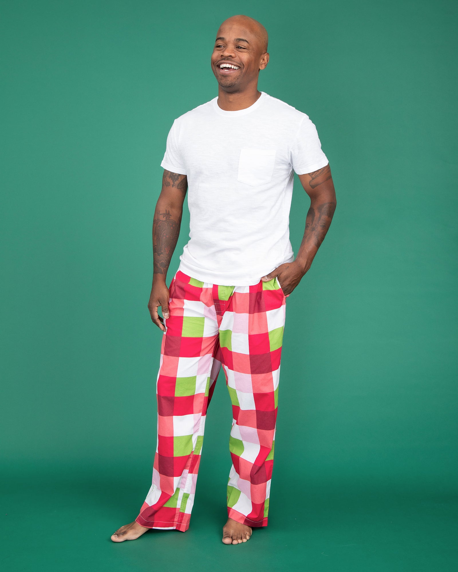 Buffalo Plaid - Men's Pajama Pants - Mulled Wine - Printfresh