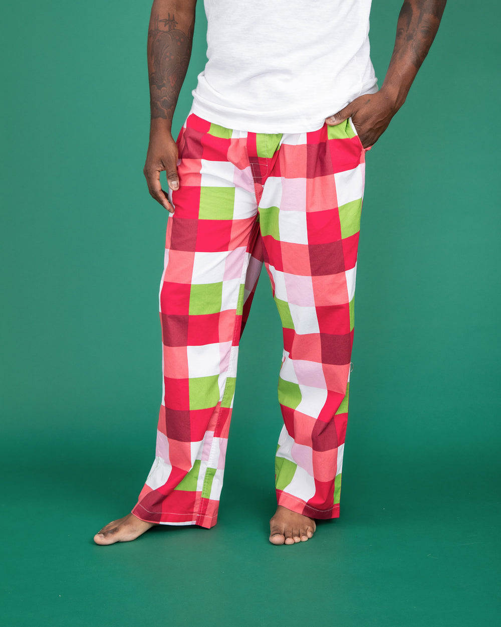 Buffalo Plaid - Men's Pajama Pants - Mulled Wine - Printfresh