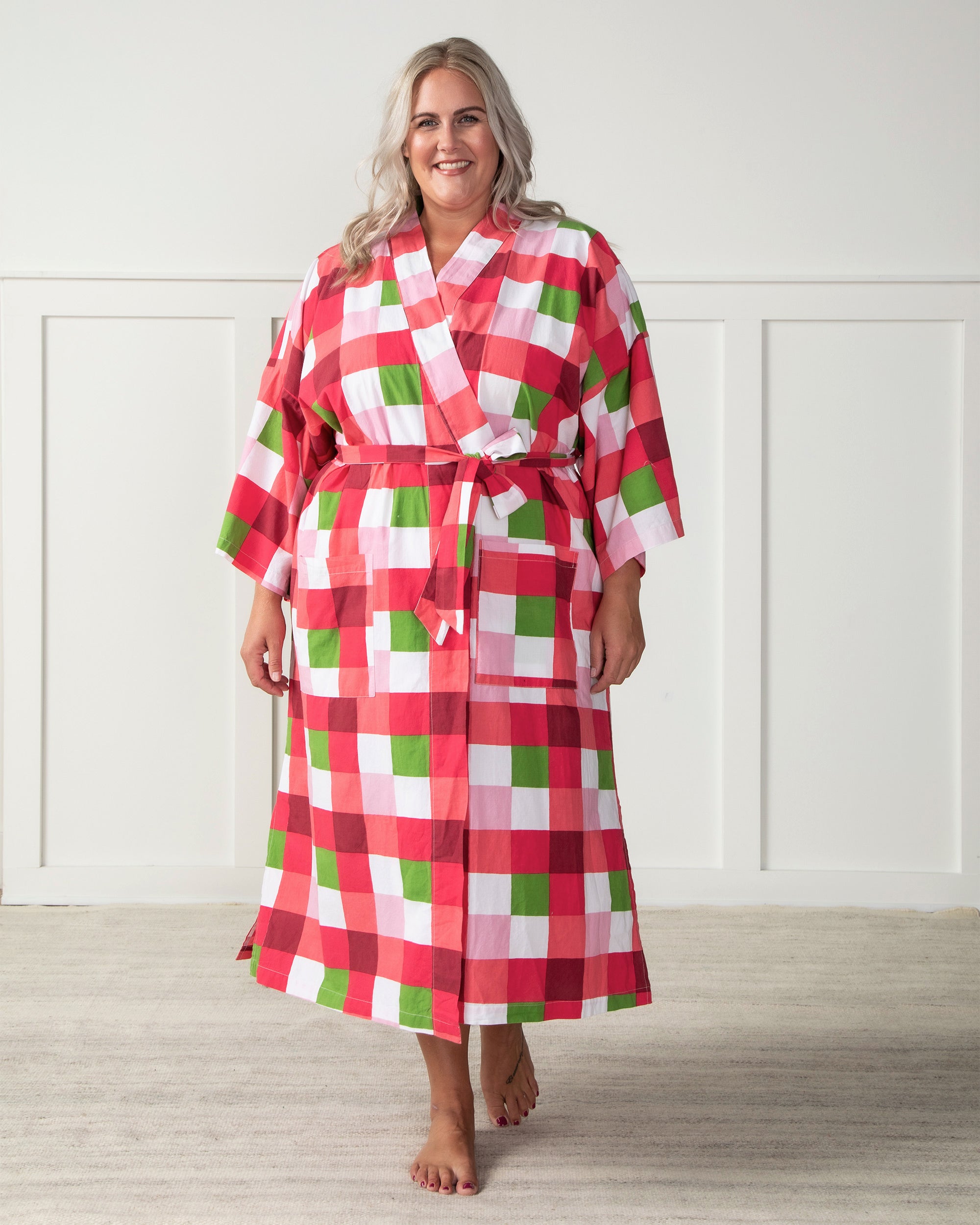 Gingham Print Midi Dress (Plus Size) – In Pursuit Mobile Boutique