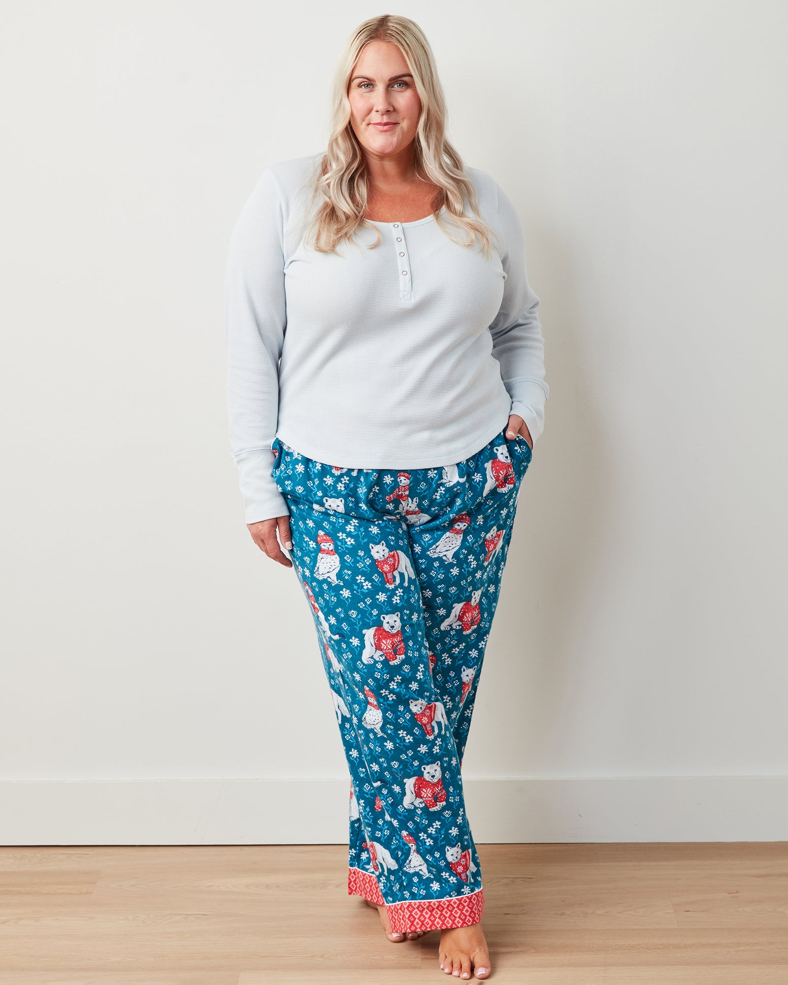 Bundled Up - Flannel PJ Pants - Navy - Printfresh