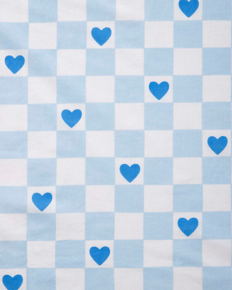 Checkered Hearts - Bradshaw Boxer - Blue Eyes - Printfresh