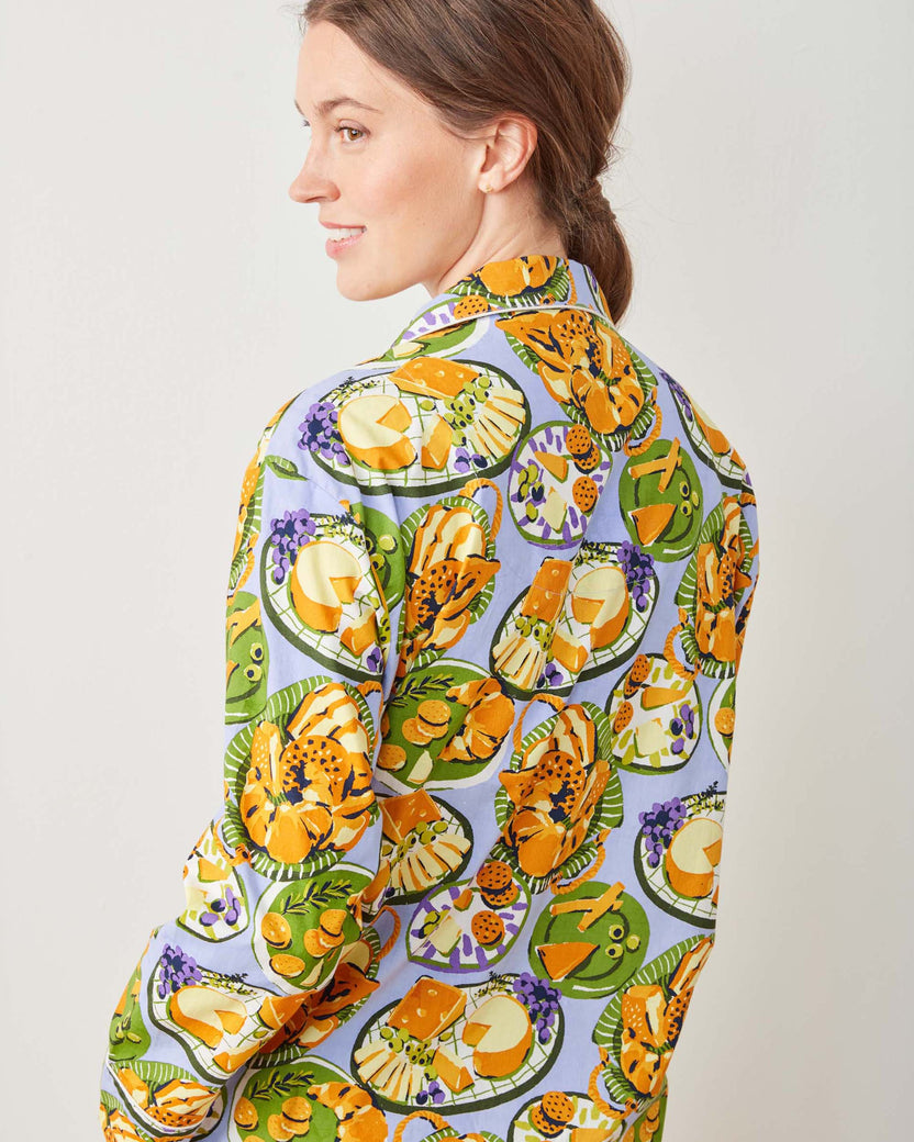 Cheese Plate - Long PJ Set - Lavender - Printfresh