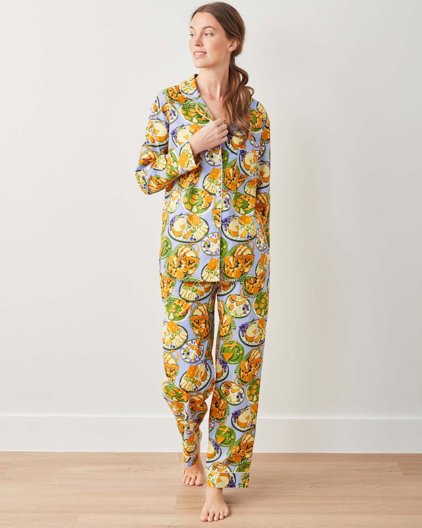 Cheese Plate - Long PJ Set - Lavender - Printfresh