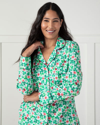 Long Cotton Pajama Sets | Women's Sleep Sets - Printfresh