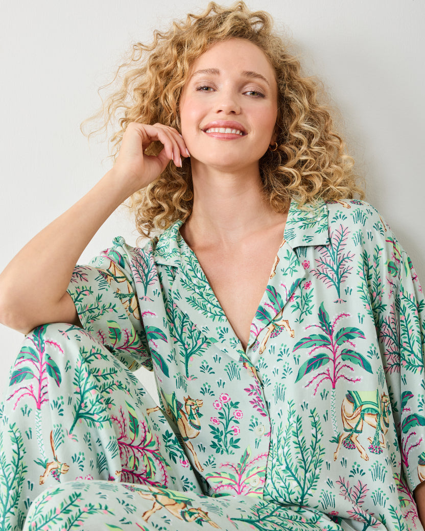 Camel's Courtyard - Tall Eco Satin Wildest Dreams Set - Avocado - Printfresh