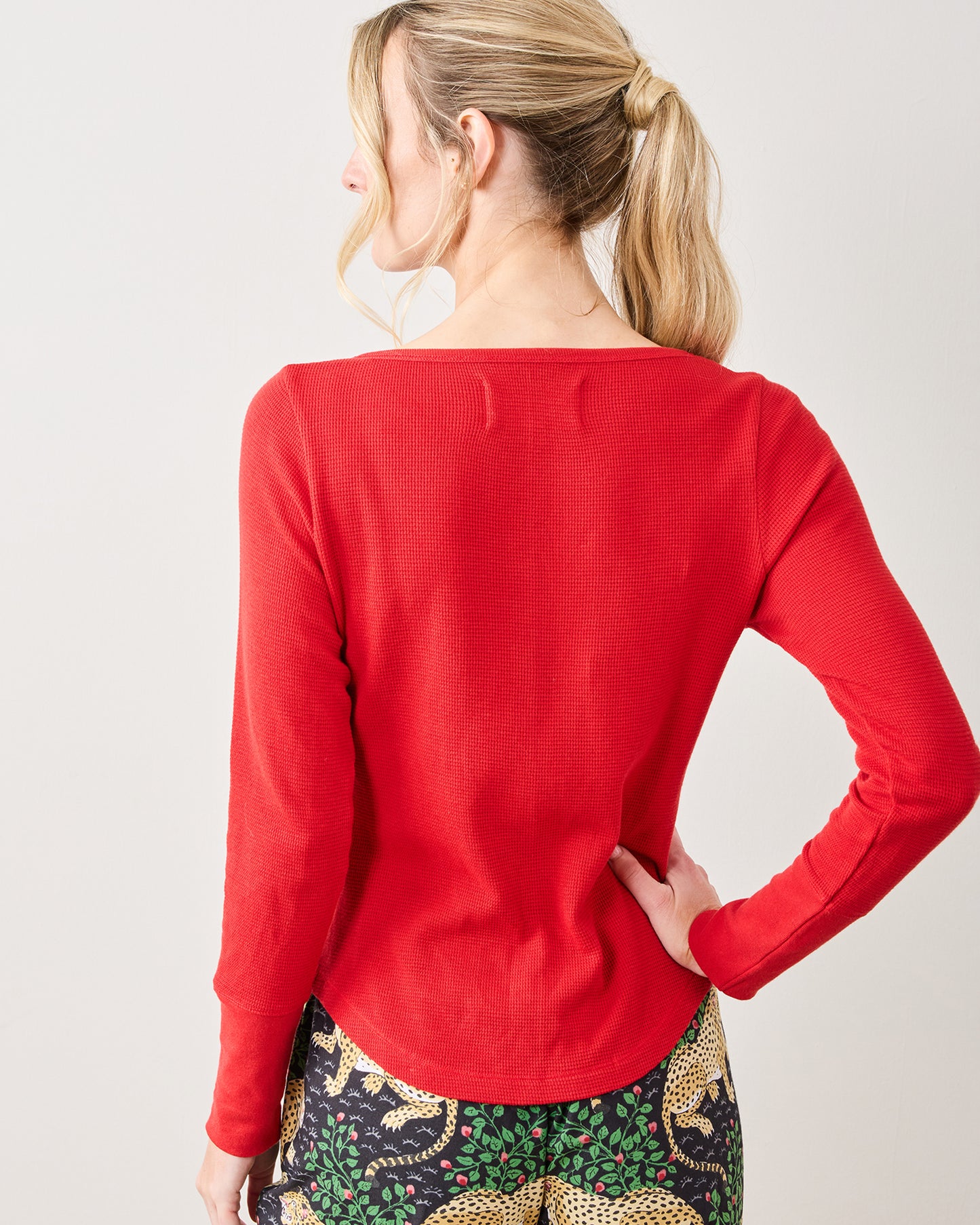 Crimson - Cozy Henley - Thermal - Printfresh