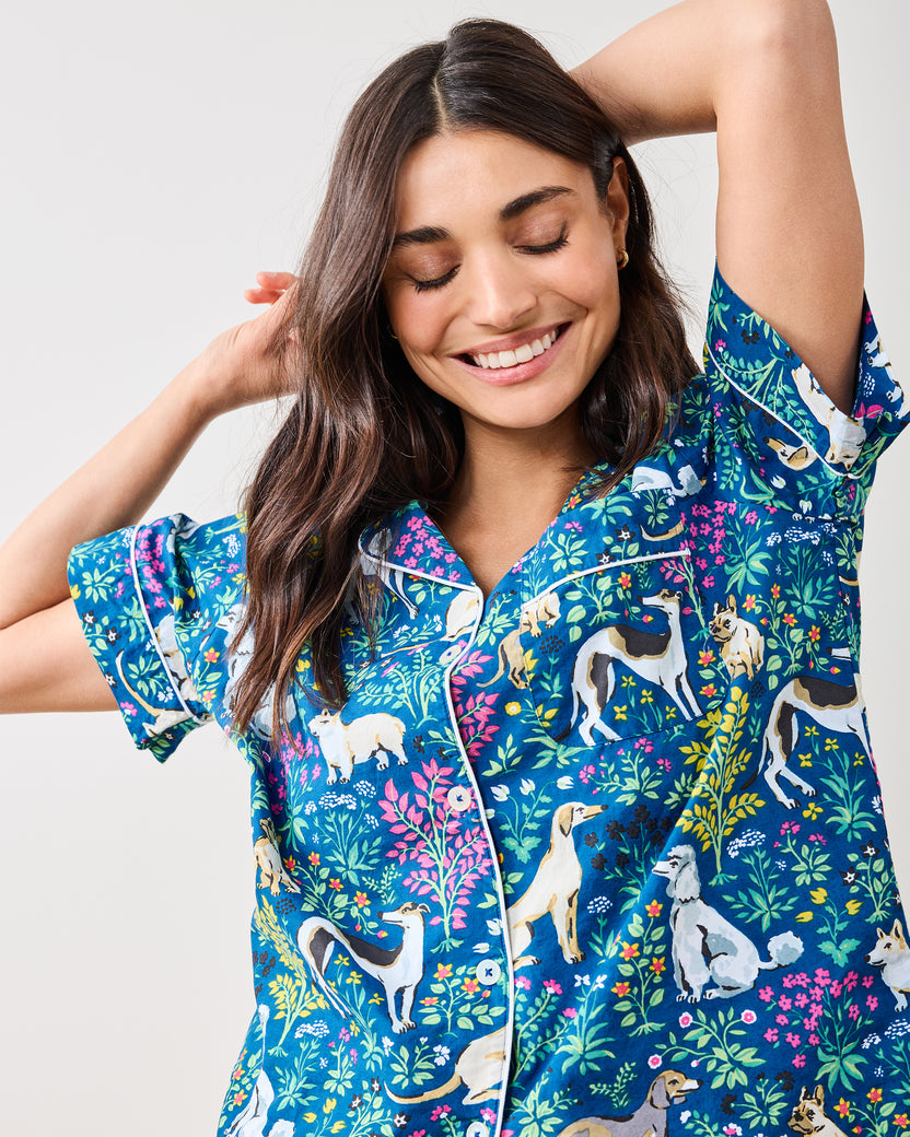 Must Love Dogs - Short PJ Set - Indigo - Printfresh
