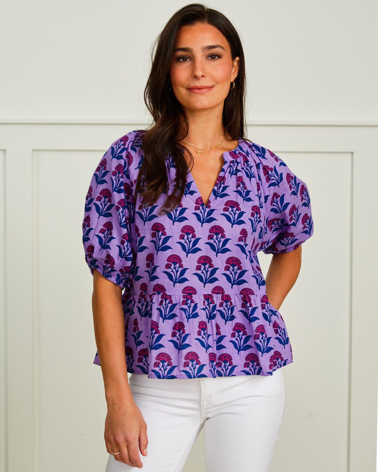 Countryside Drives - Easy Read Blouse - Lavender Fields - Printfresh