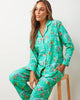 Courtside Cats - Long PJ Set - Tennis Teal - Printfresh