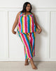 Daily Disco - Back to Bed Cropped Pant Set - Rainbow - Printfresh