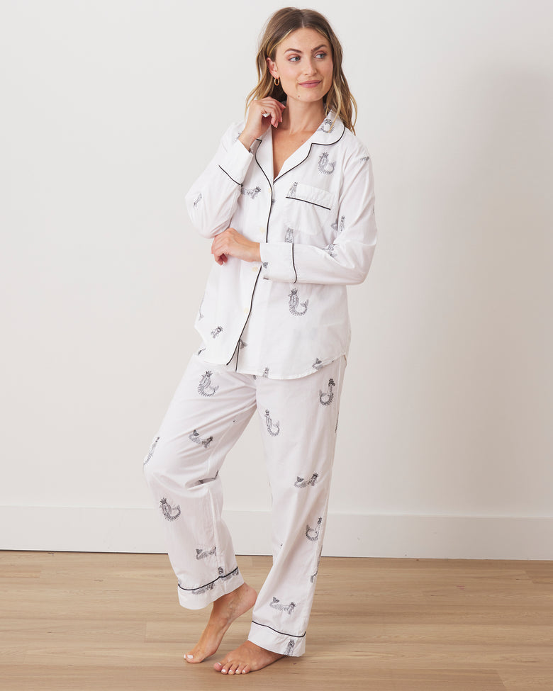 Daughters Of Triton Skeleton - Long PJ Set - Cloud - Printfresh