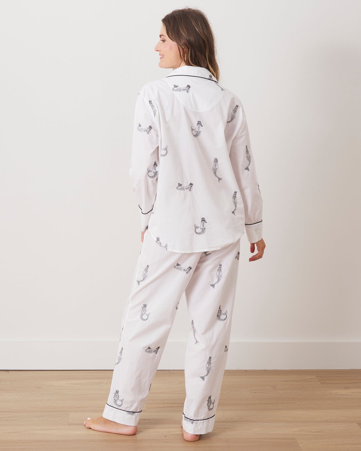 Daughters Of Triton Skeleton - Long PJ Set - Cloud - Printfresh