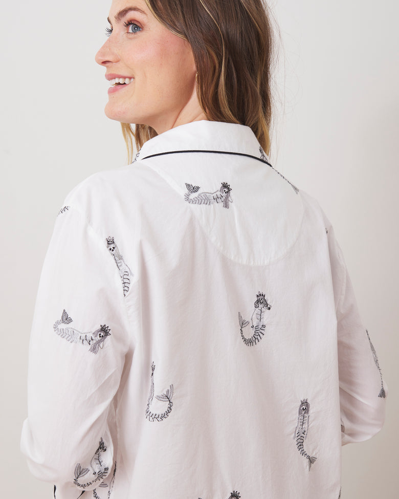 Daughters Of Triton Skeleton - Long PJ Set - Cloud - Printfresh