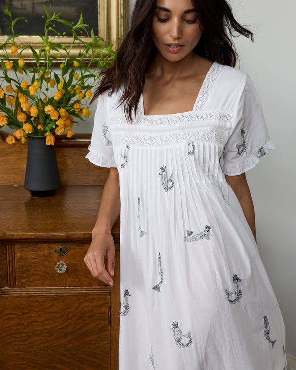 Daughters Of Triton Skeleton - Nashville Nights Nightgown - Cloud - Printfresh