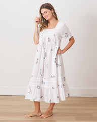 Daughters Of Triton Skeleton - Nashville Nights Nightgown - Cloud - Printfresh