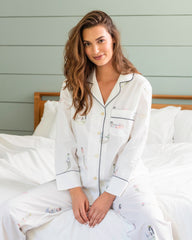 Daughters of Triton - Long PJ Set - Cloud - Printfresh