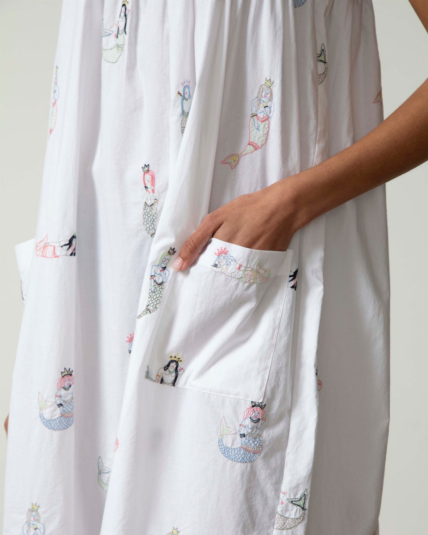 Daughters of Triton - Shoreline Nightgown - Cloud - Printfresh
