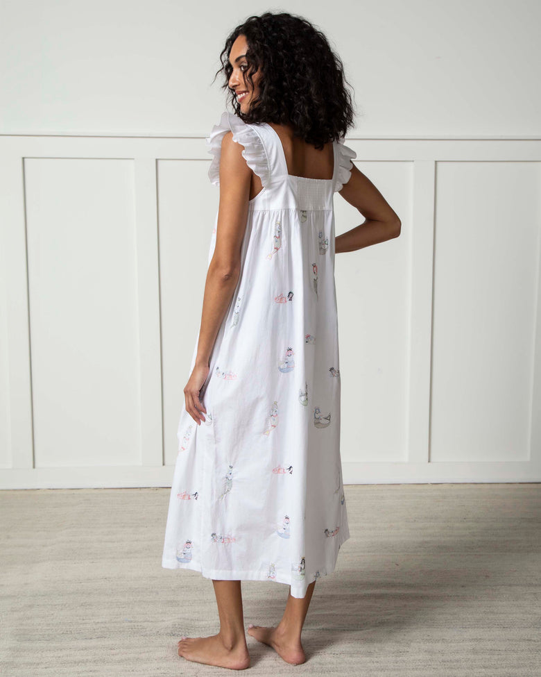 Daughters of Triton - Shoreline Nightgown - Cloud - Printfresh