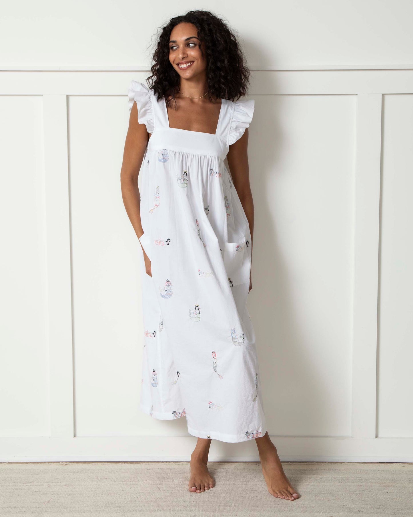 Daughters of Triton - Shoreline Nightgown - Cloud - Printfresh
