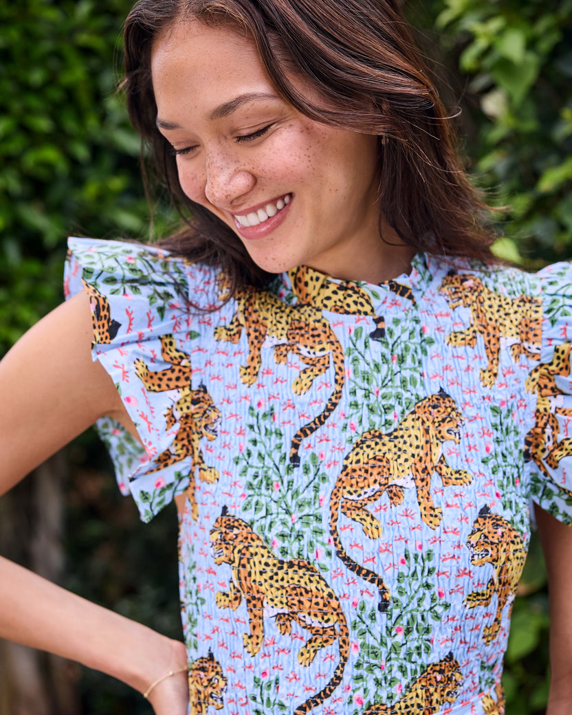 Bagheera - Ready to Ruffle Dress - Pale Blue - Printfresh