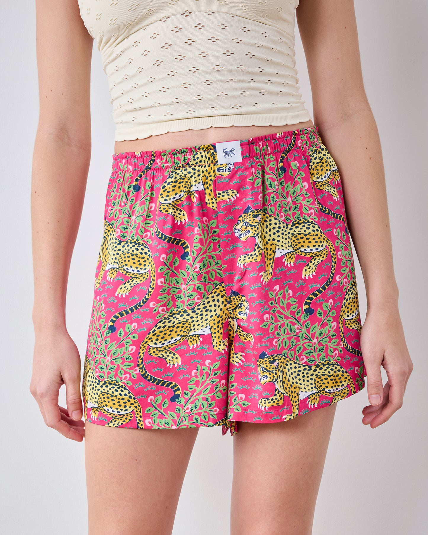 Bagheera - Eco Satin Boyfriend Boxer - Hot Pink