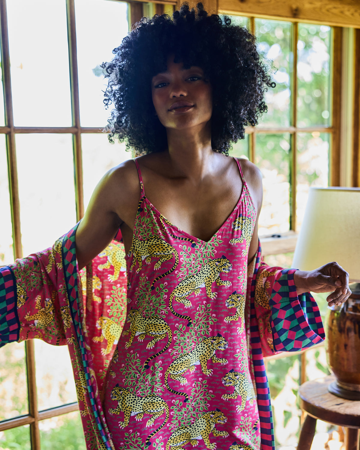 Bagheera Eco Satin Chic To Sleep Nightie Hot Pink