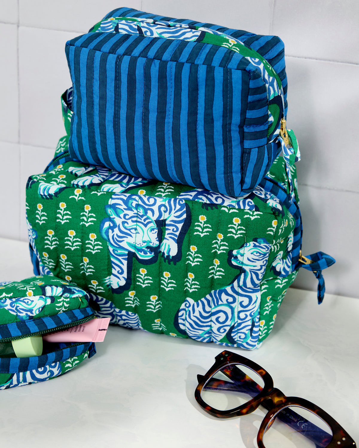 Tiger Queen Threes Best Pouch Set Jade