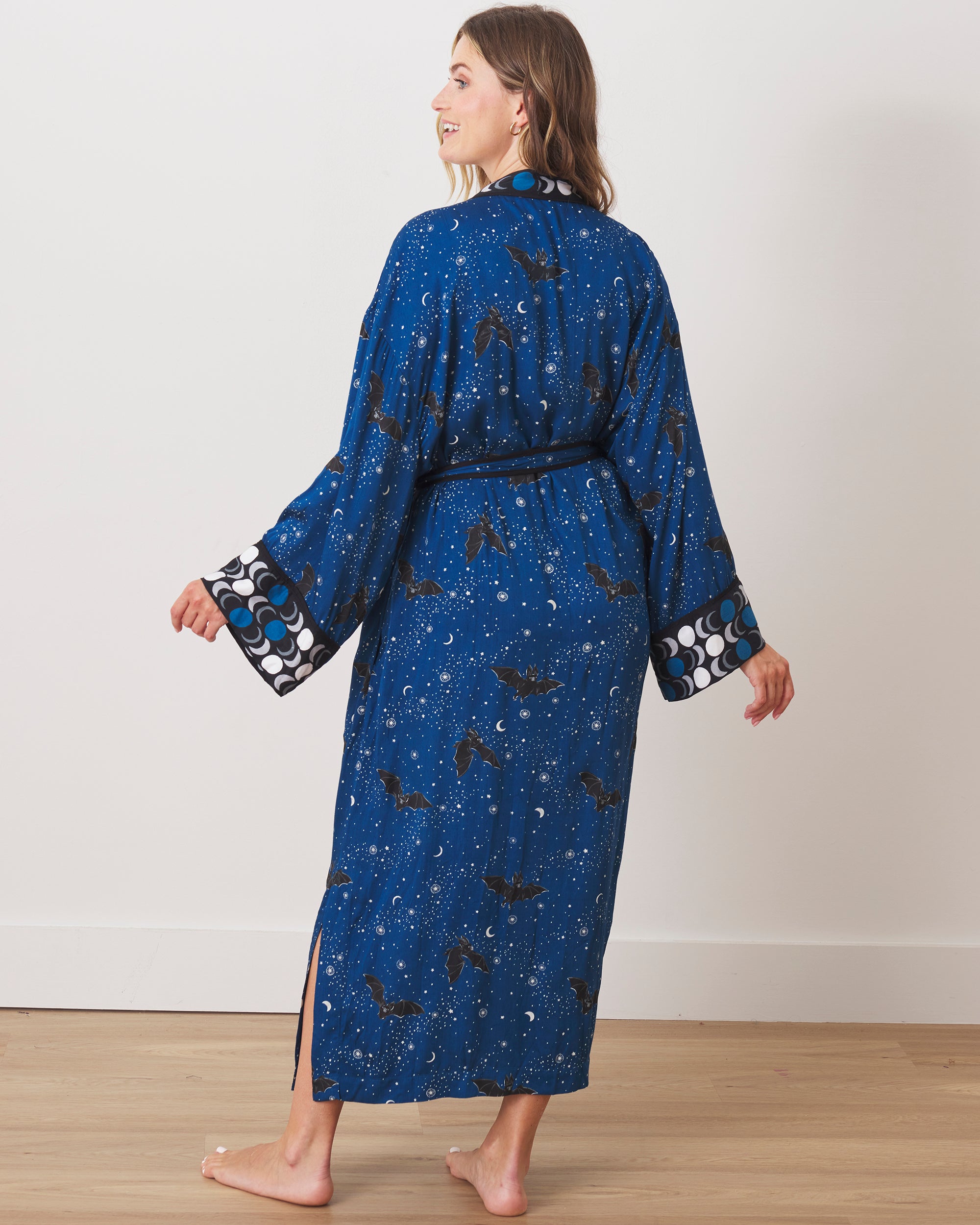 Evening Flight - Satin Robe - Twilight - Printfresh