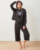 Black - Down Time Cropped Sweatpants - Cropped Sweatpants - Printfresh