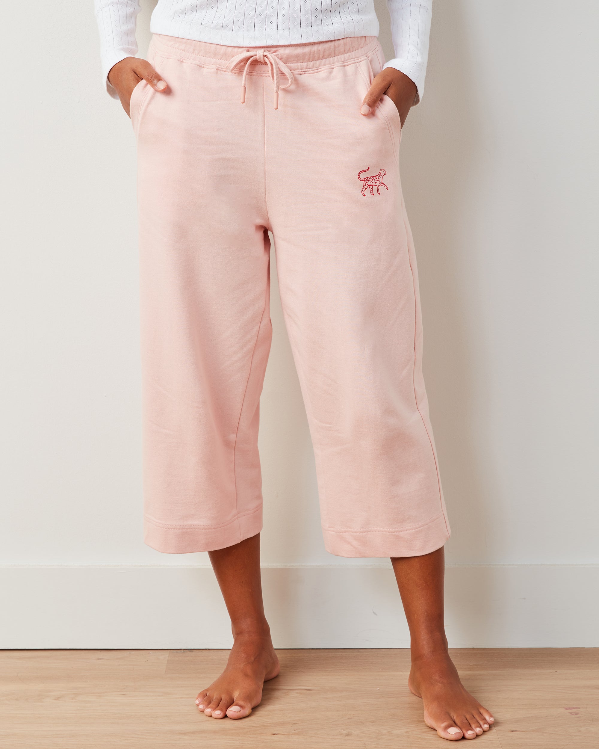 Pale Pink - Down Time Cropped Sweatpants - Cropped Sweatpants - Printfresh