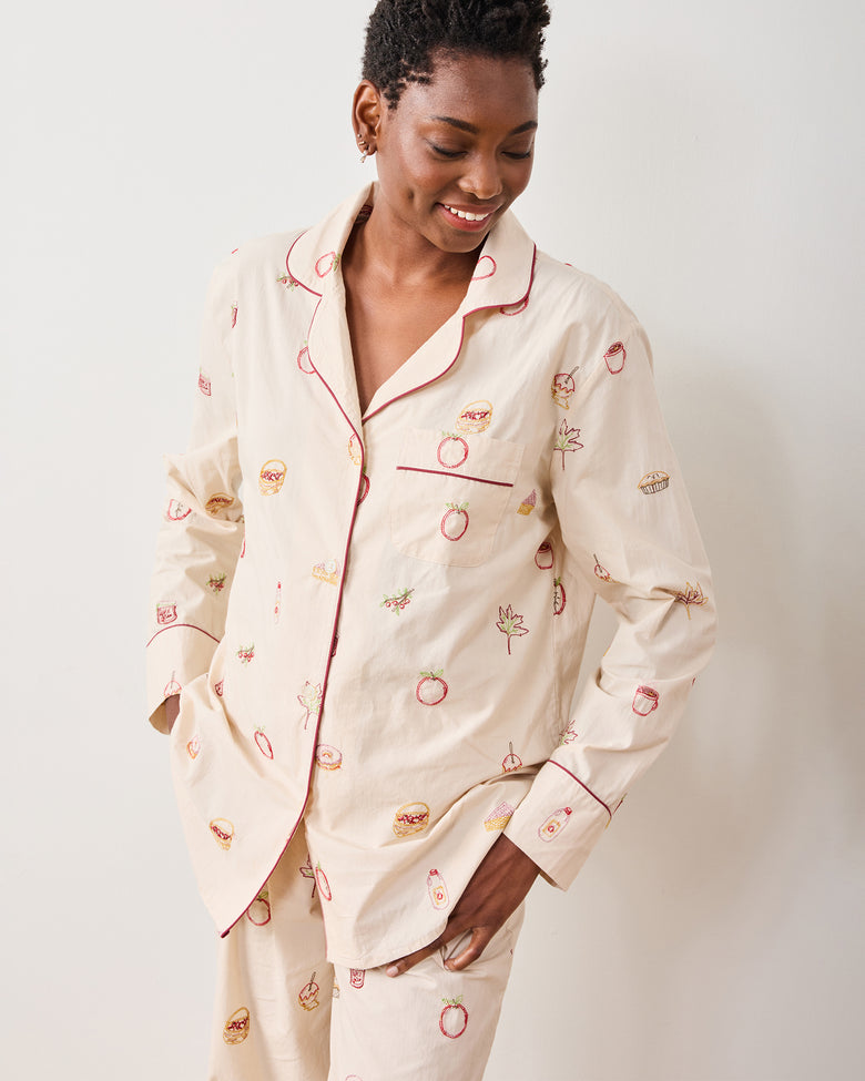 Apple Picking - Long PJ Set - Cream - Printfresh