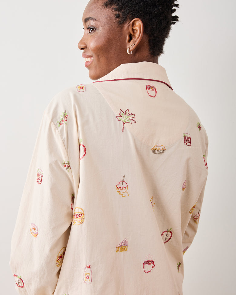 Apple Picking - Long PJ Set - Cream - Printfresh