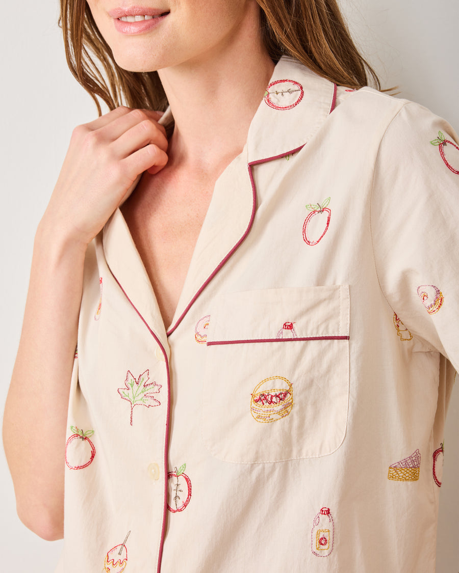 Apple Picking - Short PJ Set - Cream - Printfresh
