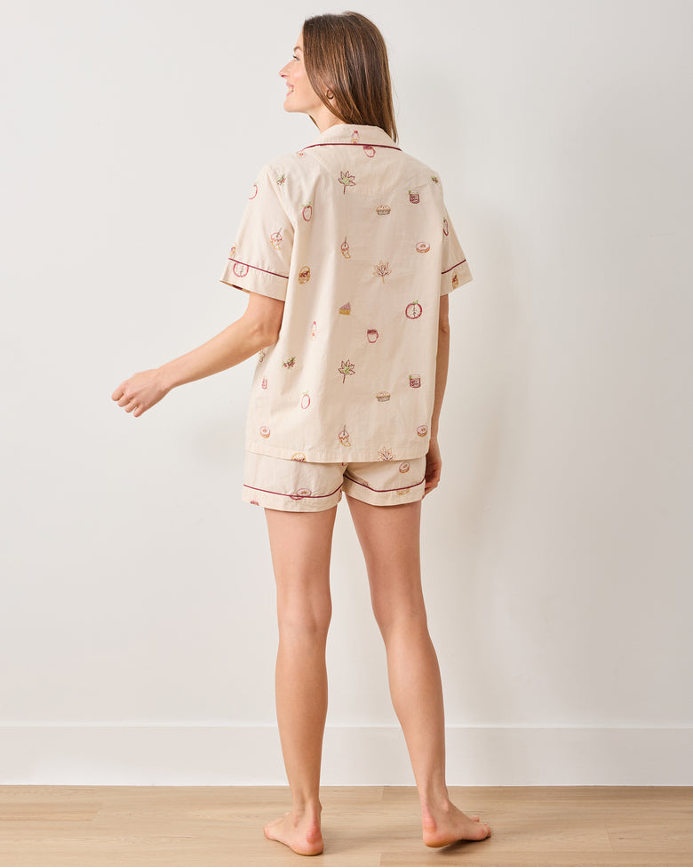 Apple Picking - Short PJ Set - Cream - Printfresh