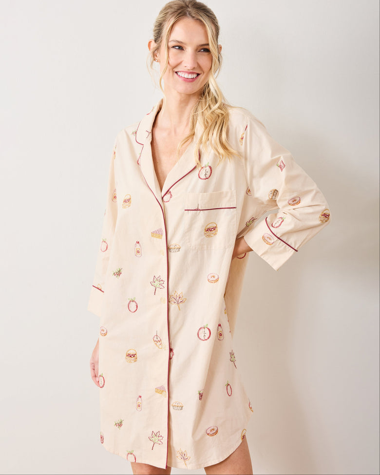 Apple Picking - Sleep Shirt - Cream - Printfresh
