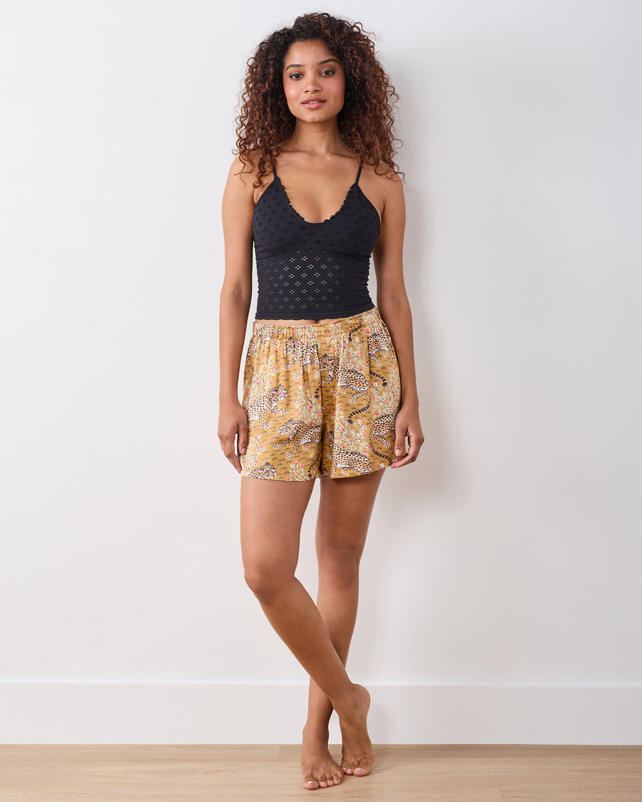 Bagheera - Eco Satin Boyfriend Boxer - Tobacco - Printfresh