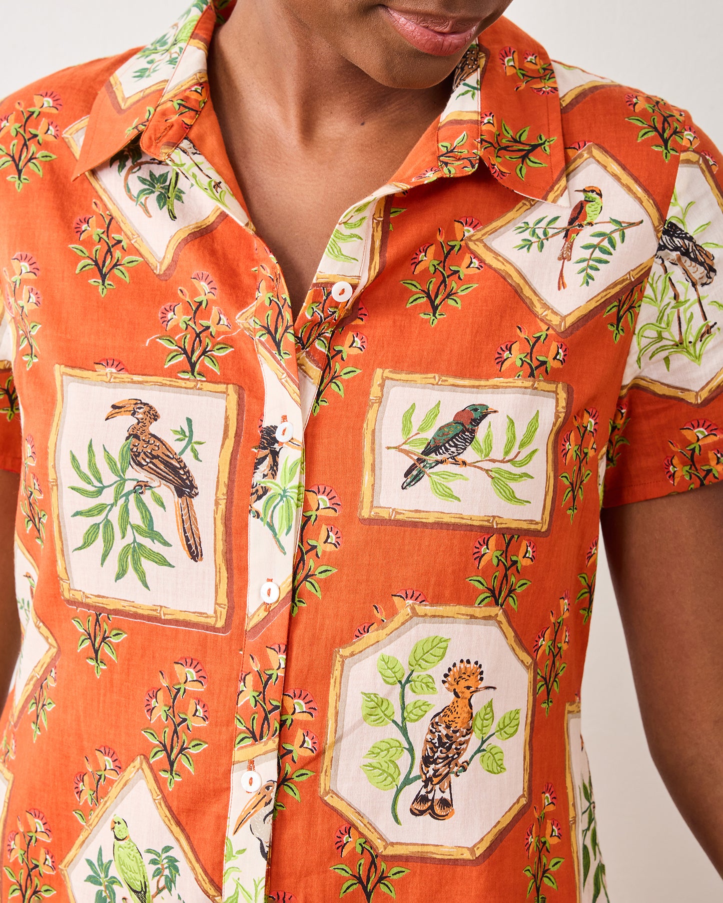 Birds Of India - Gracie Dress - Copper - Printfresh