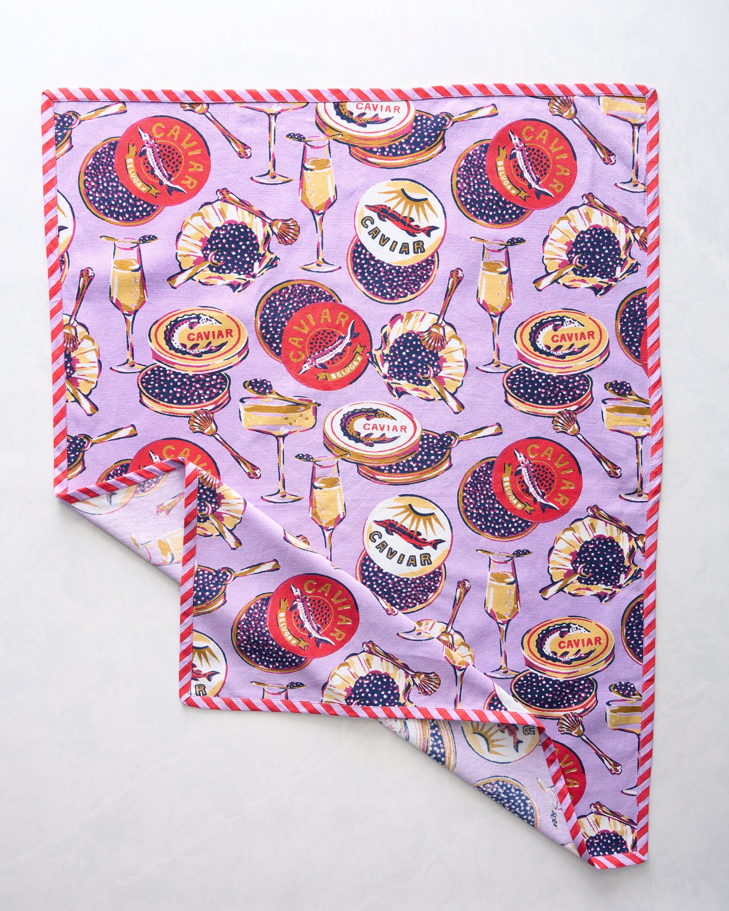 Champagne & Caviar - Tea Towels Set Of 2 - Lavender Spritz - Printfresh