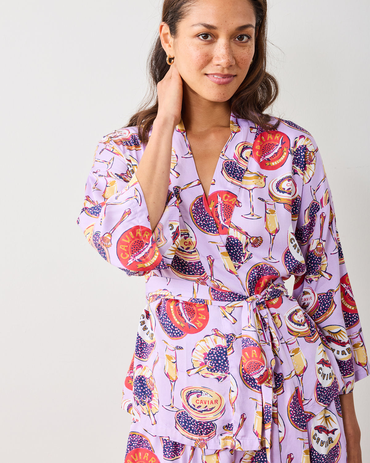 Champagne & Caviar - Eco Satin Wrap Set - Lavender Spritz - Printfresh