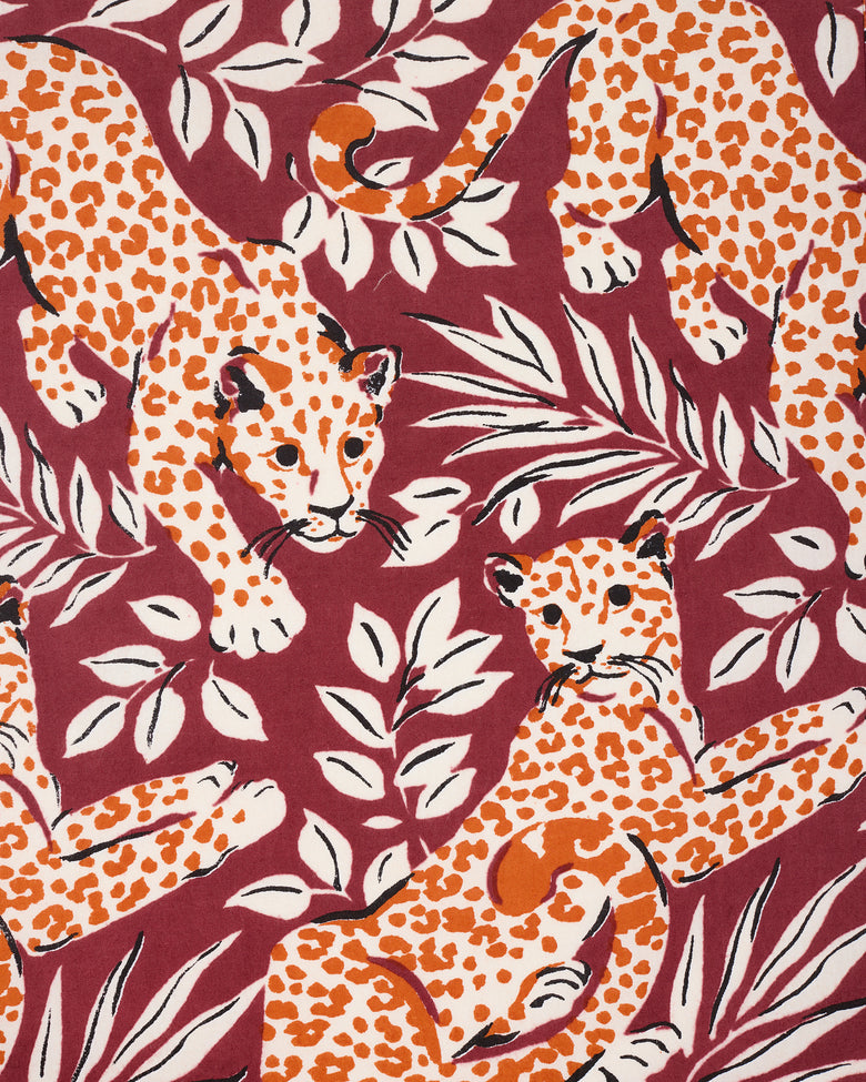 City Cats - Juliette Dress - Maroon Night - Printfresh