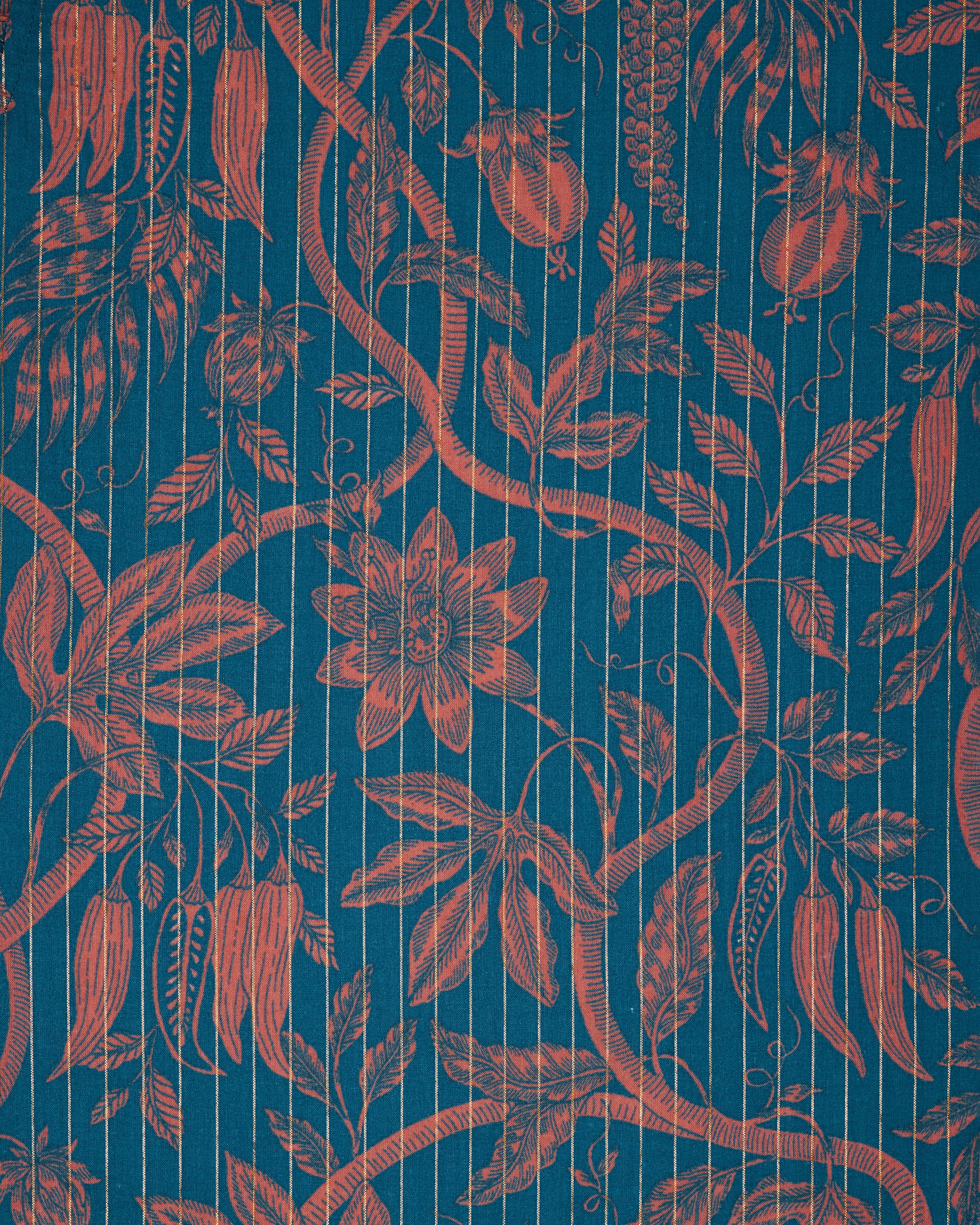 Etched Vine - On A Whim Blouse - Turquoise Blush – Printfresh