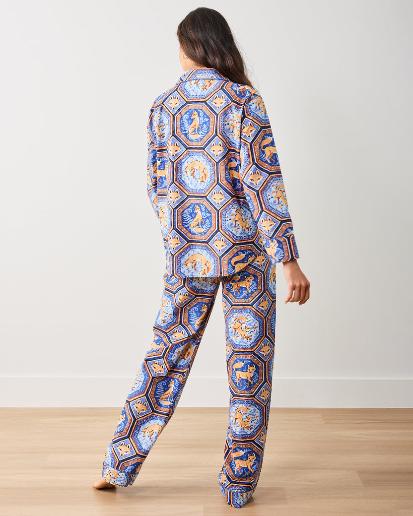 Fancy Fox - Long PJ Set - French Blue - Printfresh